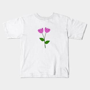 Purple couple of Dasies Kids T-Shirt